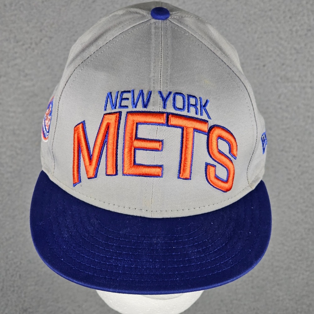 New York Mets New Era 9FIFTY Snapback Hat Grey Blue Orange MLB Baseball Cap